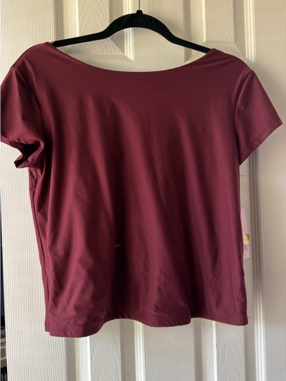 wild fable Short Sleeve Scoop Neck Top - Wine